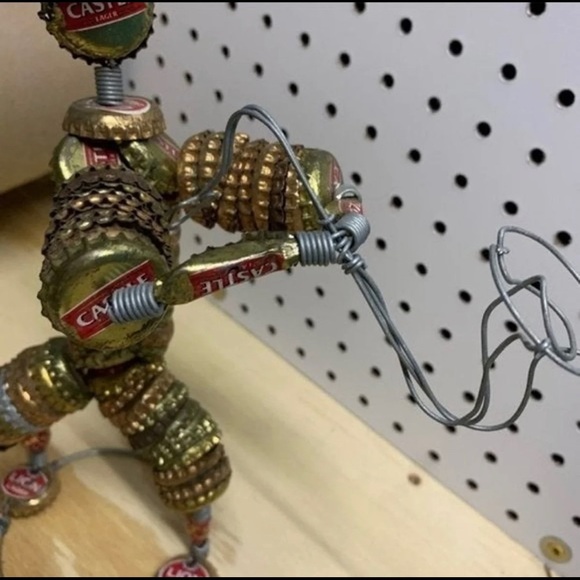 Vintage Beer Bottle Cap Sculpture - Picture 5 of 5